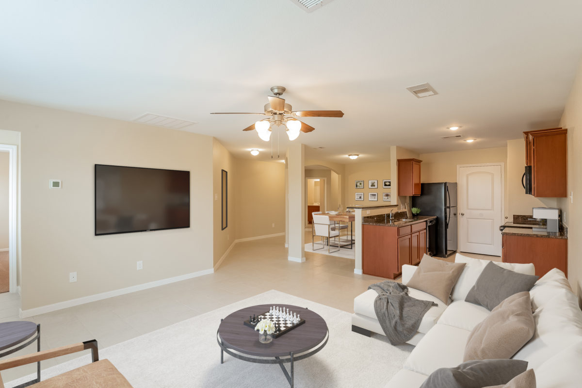 Palomino Ranch Kitchen, Dining, and Living Room