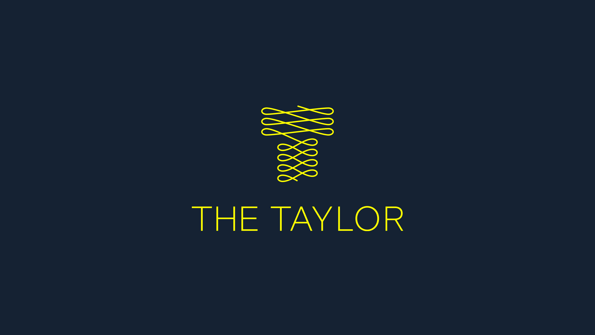 The Taylor logo in yellow with a dark blue background