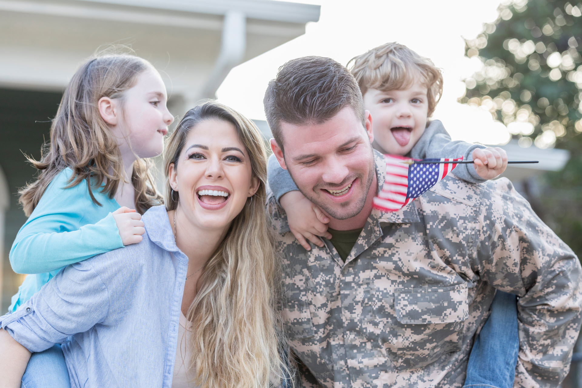 Happy Military Family